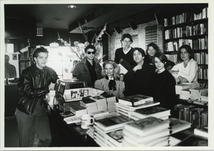 Jeannette Watson surrounded by staff