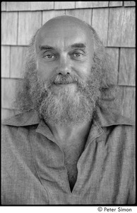 Ram Dass range of expressions: Portrait of Ram Dass smiling