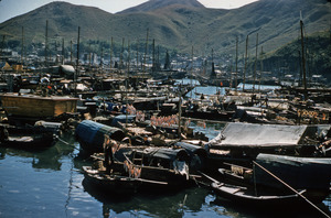 Docked boats in Aberdeen bay