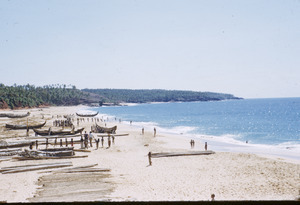 Beach near a coastal fishing village