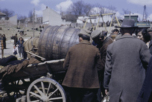 Barrel of plum brandy
