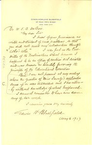 Letter from Edwin Howland Blashfield to W. E. B. Du Bois