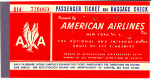 American Airlines ticket