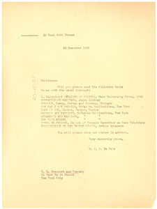 Letter from W. E. B. Du Bois to G.E. Stechard & Company