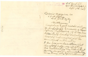 Letter from Harry A. Simmons to The Crisis