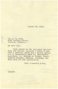 Letter from W. E. B. Du Bois to A. C. Webb