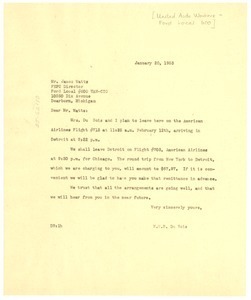 Letter from W. E. B. Du Bois to James Watts