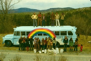 Free Spirit Press bus: This photograph was used for the cover of the magazine's third issue