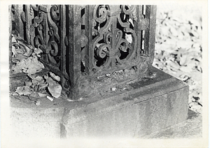 Detail of a fence in Boston Common