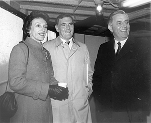 Joan Mondale, Mayor Raymond L. Flynn, presidential candidate Walter Mondale, and Joan Mondale