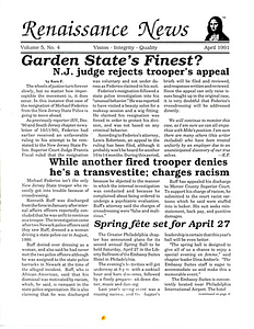 Renaissance News, Vol. 5 No. 4 (April 1991)