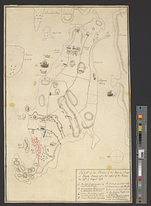 Plan of the position of his majesty's troops at Rhode Island, after the defeat of the rebels the 29th of August 1778