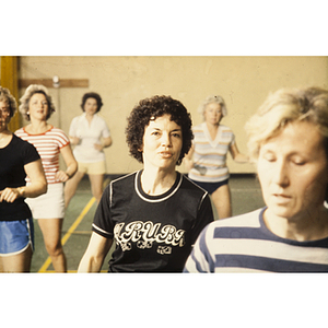 Women stretching in a gym