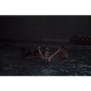 Group of children in a swimming pool