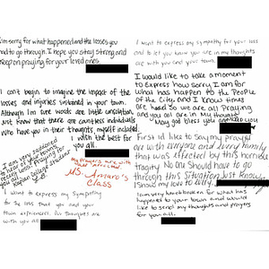 Card sent to the City of Boston from students of Kaplan College