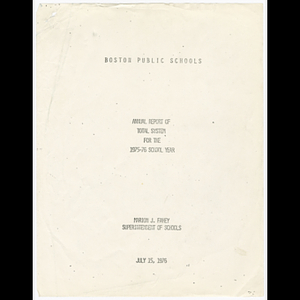 Annual report of Boston Public Schools total system for the 1975-1976 school year