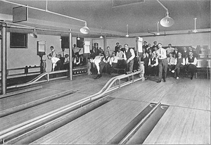 Bowling at the country club alleys