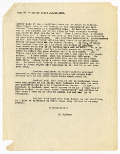 Letter from Edward Holton James to Louisa, January 22, 1928