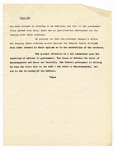 Statement by Citizens National Committee for Sacco and Vanzetti, August 22, 1927