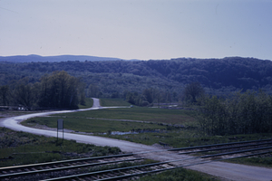 Northwest Hill as seen from the railroad crossing into Moore's Gravel Pit.