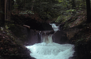 South Branch Birch Brook Stream Gauging Station. Morning after the 2.5" overnight (29-30 June 1973) rainfall event.