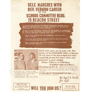 SCLC Marches with Rev. Vernon Carter,