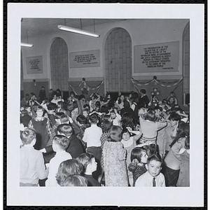Children dance at a Boys' Club of Boston St. Patrick's Day inaugural ball and exercises event