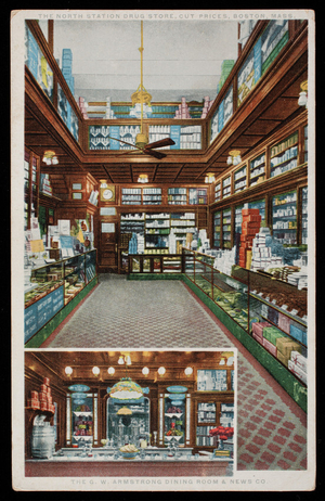 The North Station Drug Store, cut prices, Boston, Mass., 1915