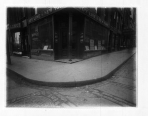 Sidewalk cor. Washington and State Sts., 214 Washington St., Boston, Mass., undated