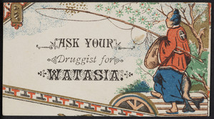 Trade card for Watasia, location unknown, undated