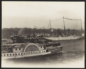 Steamers & Olympia, New York harbor, New York, New York, September 28, 1899