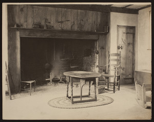 Kitchen fireplace, Hazen Garrison House, Haverhill