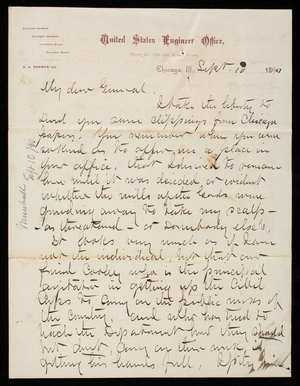 William L. Marshall to Thomas Lincoln Casey, September 10, 1890