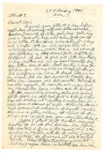 Letter from Carl Henry to Edith Henry