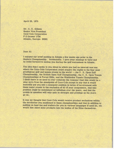 Letter from Mark H. McCormack to Albert E. Killeen