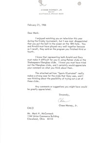 Letter from Chase Morsey to Mark H. McCormack