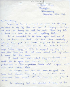 Letter from Verity Charles to Nancy McCormack