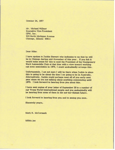 Letter from Mark H. McCormack to Michael Willner