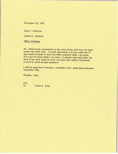 Memorandum from Judy A. Chilcote to John J. Sullivan