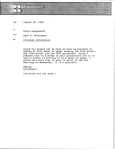 Memorandum from Mark H. McCormack to Brian Roggenburk