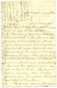 Letter from Almira Smith Lyman to James Fowler Lyman