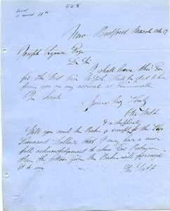 Letter from Otis Webb to Joseph Lyman