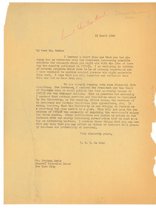 Letter from W. E. B. Du Bois to Jackson Davis