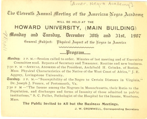 The Eleventh Annual Meeting of the American Negro Academy