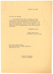 Letter from Ellen Irene Diggs to Anson Phelps Stokes
