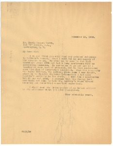 Letter from W. E. B. Du Bois to M. E. Curti