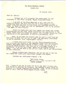 Letter from Harry Barnard to W. E. B. Du Bois