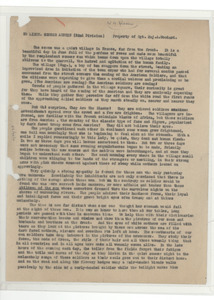 Report from Sgt. Major Ambrose Woodard to Lieutenant George Austin