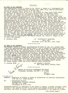 Copy of letters concerning Walter J. Bogus