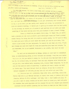 Letter from W. E. B. Du Bois to Du Bois Williams